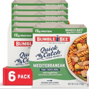 Bumble Bee Quick Catch Mediterranean Pasta, Wild Caught Tuna and Pasta Bowl, 6 oz (Pack of 6) - Ready to Enjoy, Spork Included - 14g Protein per Serving - No Artificial Flavors - Good Source of Fiber, Best Buy Feb 2026