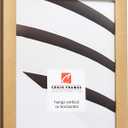 Craig Frames 12 x 18 Inch Distressed Gold Picture Frame, Single White Collage Mat with 2, 8 x10 Inch Openings