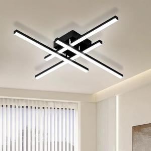 32W Modern LED Ceiling Light Fixture, 24 Inch Flush Mount Ceiling Light for Bedroom Kitchen Living Room Bathroom Garage Farmhouse Dining Hallway 6500K Cold