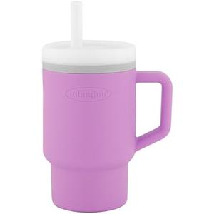 Infantino My 1st Tumbler, 9 Oz. Silicone Sippy Cup with Straw & Handle, Spill-Resistant Baby Cup for On-the-Go, BPA-Free Transition Bottle, Lilac