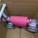 Toddler Toys Balance Bike for 1 Year Old Girl Gifts,4 Wheels Colorful Lighting with Music Baby First Bike,Toddler Girl Toys Balance Bike for 1st 2 Year Old Birthday Gifts (Pink)