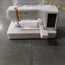 PooLin EOC06 Embroidery Machine,7" Touchscreen,7.9"x11" Hoop Area,Computerized Home Embroidery Machine for Beginners Gifts,200 Built-in Designs,USB & Wireless,Software,4 Hoops,Thread,Bobbin,Stabilizer