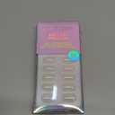 BTArtbox Press On Nails Short - White Soft Gel Press On Nail, Square Chrome Nail Tips Glue On Nails, Reusable Stick On Nails in 15 Sizes - 30 Soft Gel Fake Nails Kit, Vanilla Glazed