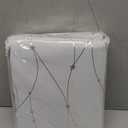 BGment White Curtains 84 Inch Length 2 Panels Set Grommet Thermal Insulated Room Darkening Window Curtains with Wave Line and Dots Printed for Bedroom, 52 x 84 Inch, Pure White