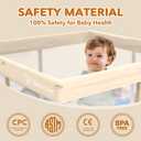 Foldable Baby Playpen for Babies and Toddlers, 50x50 Inch Portable Play Yard, Collapsible Play Pen with Mat, Visible Mesh, 50 Ocean Balls, Indoor/Outdoor Baby Fence Activity Center for Home