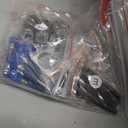 1Easylife Narrow End Table Set of 2, Solid Wood Sofa Side Table with 2-Tier Storage Shelf, Tall Slim Bedside Table Nightstand for Living Room, Bedroom, Black