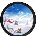 Round Photo Frame Wooden Wall Hanging Picture Frames for Home Office Wall Decor (Black, 12 inch)