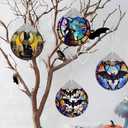 Christmas Ornament, Stained Glass Ornament, Christmas Decorations for Tree, Holiday Ornament, Unique Gift Idea - Bats in The Dark