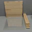 Choowin 5 Tier Clear Acrylic Display Case for Collectibles, Mini Figures, Pop Mart, Labubu, Sonny Angel, Smiski - Assemble Dustproof Acrylic Display Box with Door, Stand (Wood Base Step)