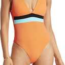 Seafolly Women's Standard Deep V One Piece Swimsuit with Strappy Back (10)