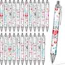 Nurse Practitioner Ballpoint Pens - 24 Pcs Doctor Retractable Black Gel Ink Ball Point Pen Fine Office Writing Essentials Supplies Set for Women Cute Nursing Week Gifts Favors for Assistant