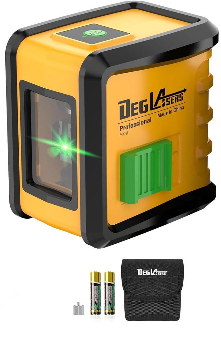 Self Leveling Laser Level with Tripod,DEGLASERS Green Cross Line Laser Level,Lazer Leveler Tool for Picture Hanging Construction Floor Tile Wall Home Renovation, Indoor Project, Battery Included