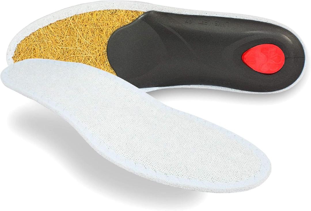 Pedag Viva Summer | Terry Cotton Sockless Orthotic Insoles | Handmade in Germany | Planter Fasciitis Relief | Metatarsal Support | Sweat Absorbing | for Warm Weather | 1 Pair | Men US 10/ EU 43
