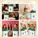 Feifeiya 12 Pcs Baptism Christening Religious Gift Bags with Cross Design, Tissue Paper for Baby Baptisms, First Communion, Christian Bible Verse 11 x8.2 x6 Gift Bag for Wedding Clergy Day(White)