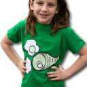 ComfyCamper Ham and Eggs Shirt - Green Costume Cosplay Christmas Halloween for Kids - Tshirt for Girls & Boys (4-6 Years)