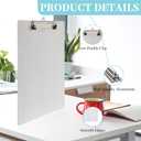 2 Pack Aluminum Clipboard 12.5 x 9 Inch Heavy Duty Metal Clip Board with Low Profile Clip A4 Letter Size Clipboard for Office School Medical Jobsite Laboratory