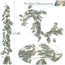 2 Pack Artificial Bamboo Greenery Garland, Faux Silk Leaves Vines, Fake Spring Plants, for Wedding Arch & Backrop Decor, Mantel & Indoor Outdoor Wall Decor, 6 Feet/pcs