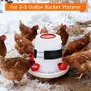 Thermo Bucket Belt Heater with 6.5ft Power Cord for 2-5 Gallon Buckets Chicken Water Heater Automatic Freeze Protection for Poultry Waterers in Winter