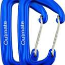 12kN 3.2"x2" Heavy-Duty Carabiner Clips - Durable, Lightweight Aluminum Alloy Carabiners for Hiking, Camping, Keychains, Dog Leashes, Hammocks & More