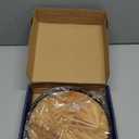 9" Oak Wood Lazy Susan Turntable Organizer for Cabinet, Round Wooden Farmhouse Lazy Susan Organization and Storage for Dining Table, Pantry, Kitchen, Countertop, Cupboard, Home Decor (Brown & Black)