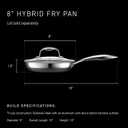 HexClad Hybrid Nonstick 8-Inch Frying Pan, Stay-Cool Handle, Dishwasher-Friendly, Oven-Safe Up to 900F, Induction Ready, Compatible with All Cooktops