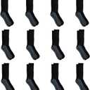 Dickies Men's Dri-tech Original Moisture Control Crew Socks, Available in M-xxl (6, 12, 18 Pairs) (Black, M)