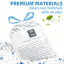 XUXRUS Small Trash Bags 3 Gallon Drawstring, White Garbage Bags for Bathroom Trash Can Unscented, Strong & Durable, Easy-Dispense Design, 50 Count Mini Trash Bags for Home Office
