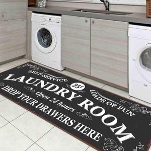 Farmhouse Laundry Room Area Rugs 20"X59" Non Slip Waterproof Laundry Floor Mat Durable Entrance Rug Area Rug for Kitchen Floor Laundry Room Bathroom Hallway Entryway Area Rugs