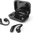 Open-Ear Headphones,Bluetooth 5.3 Wireless Earbuds,5.9g Ultra-Lightweight Sport Earphones with Mic for Running Cycling,Secure Fit for Small Ears (Black)