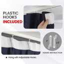 Room Divider Curtains, Blackout Ceiling Track Curtains with Hook, Extra Wide Theater Curtain for Living Room (1Panel, Navy, W8.3ft x H7ft)