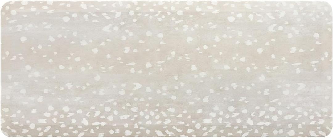 House of Noa Nama Standing Mat Anti-Fatigue Kitchen Mats for Floor, Cushioned & Non-Slip Kitchen Comfort Mat for Standing, Thick Foam Anti-Fatigue Mat for Kitchen & Workspaces, Fawn Shea 22" x 54"