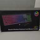 Wireless Keyboard and Mouse Combo, RGB Backlit, Rechargeable & Light Up Letters, Full-Size, Soft Typing, Sleep Mode, 2.4GHz Quiet Keyboard Set for Mac, Windows, Laptop, PC, Trueque (Black)