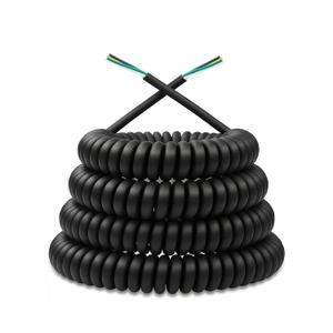 4-20-4 Coil Cord for Industrial/Home Use Coiled Extension Cord, 18AWG 18/4 Retractable 20 Foot Extended Spring Coil Wire