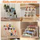 8 x Display Stand Organizer Room Decor - 4 Tier Acrylic Shelves Clear Display Risers, Perfume Organizer Stand,Cupcakes Stand Holder, Desserts Shelves Organizer and Decor for Bedroom, Bathroom, Party, 1 Pack(9 Inch ,1 Pack)