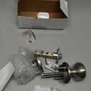 BESTTEN Keyed Entry Door Knob with Lock, Heavy Duty Interior and Exterior Door Lock, Standard Ball, Satin Nickel