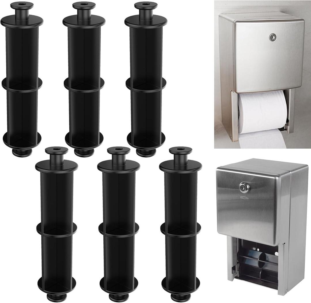 Set of 6 B-4288-9 B-2888 B-4288 B-4388 Toilet Paper Holder Roller Spindle Compatible with Bobrick Classic Contura Series Dispensers - Provides a Sturdy Replacement Roll for Toilet Paper Dispensers