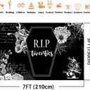 RIP Twenties Birthday Backdrop Death to My 20s Photo Background Black Funeral for My Youth Birthday Party Decoration Banner