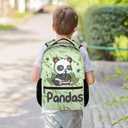 COOPASIA Panda Backpack with Lunch Box And Pencil Case, 16 Inch Panda Theme Bookbag with Adjustable Straps, Durable, Lightweight, Large Capacity, School Backpack for Girls Women