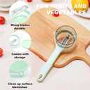 Green Vegetable Peeler with Catcher, Double-Sided Stainless Steel Fruit Peeler, Citrus Carrot Potato Peeler Kitchen Essentials for Home 2 Pcs