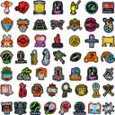 2 x 100pcs Neon Sports Theme Waterproof Vinyl Stickers - Football Soccer Baseball Basketball Decor & Party Favors Gifts for Laptop, Water Bottle, Skateboard