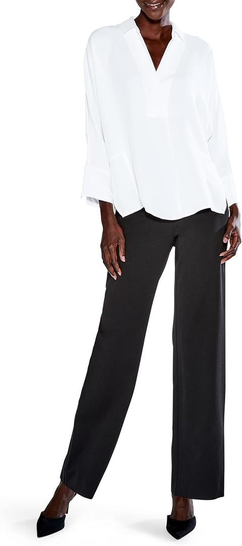 NIC+ZOE Women's Work It Wide-Leg Trouser (2, Black Onyx)