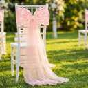 13Pcs Large Pink Pearl Silk Satin & Tulle Bow Coquette Decor,17x55 Inch Giant Bow with 12 Small Satin Bows, DIY Photo Backdrop Wall Hanging Decor for Wedding Bridal Baby Shower Birthday Girl Room