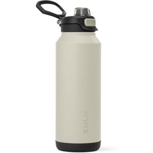 ZULU Powerfill Pro 40oz Stainless Steel Water Bottle with Quick Fill Lid, Triple Walled Vacuum Insulated Metal, Leak Proof Locking Lid, Sip and Chug, Reusable BPA Free, Ash