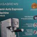 CASABREWS CM5418 Espresso Machine 20 Bar, Compact Espresso Maker with Steam Milk Frother, Stainless Steel Coffee Machine with 34oz Removable Water Tank for Cappuccino, Small Latte Machine, Silver