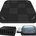 1/2" Extra Thick Hot Tub Mat,85IN Large Hot Tub Mat for Inflatable Tub, Hot Tub Pad Foundation, Eva Foam Padding for Indoor Outdoor, Inflatable Hot Tub Accessories (Dark Gray)