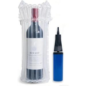 16pcs Wine Bags for Travel, Quick Inflation Bottle Protector Sleeve Bubble Wrap for Durable Protection with Upgraded Air Pump, Reusable Single Valve Cushioning for Long Trip, Shipping, Moving