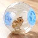Hamster Exercise Ball 7.9 InchCrystal Clear Hamster Running Ball with Twist-Lock Lid, Large Safe Ventilation Toys, Accessories for Syrian/Dwarf Hamsters and Other Small/Medium Hamsters, Blue