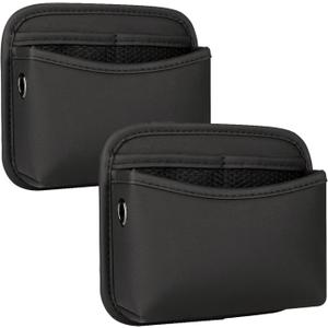 2 PCS Car Seat Side Storage Pocket Organizer Holder for Auto Door, Console, Vehicle Seat Gap Filler Tray Bag for Phone, Pen, Key, Sunglass, Invoice, Car Registration, Notepad, Card, USB Data Line