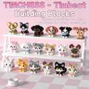 Mini Dog Building Block Sets, 9 Style Cute Dog Building Blocks Miniature Dog Figurine Toys Animal Building Blocks for Kids Birthday Party Favors Christmas Stocking Stuffers(1800+PCS)