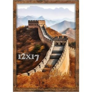 Picrit 12x17 Picture Frame, Photo Frame for Wall Mounting Display, Brown